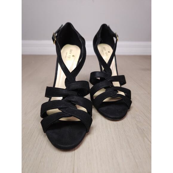 Kate Spade New York Black Suede Strappy Heels – Women’s 7.5B – Made in Italy - Picture 12 of 12